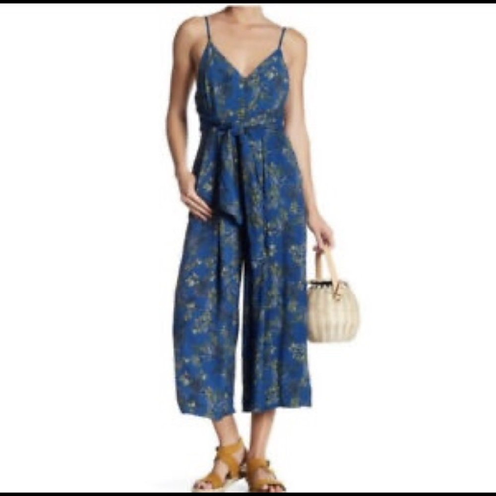 Free people floral print jumpsuit